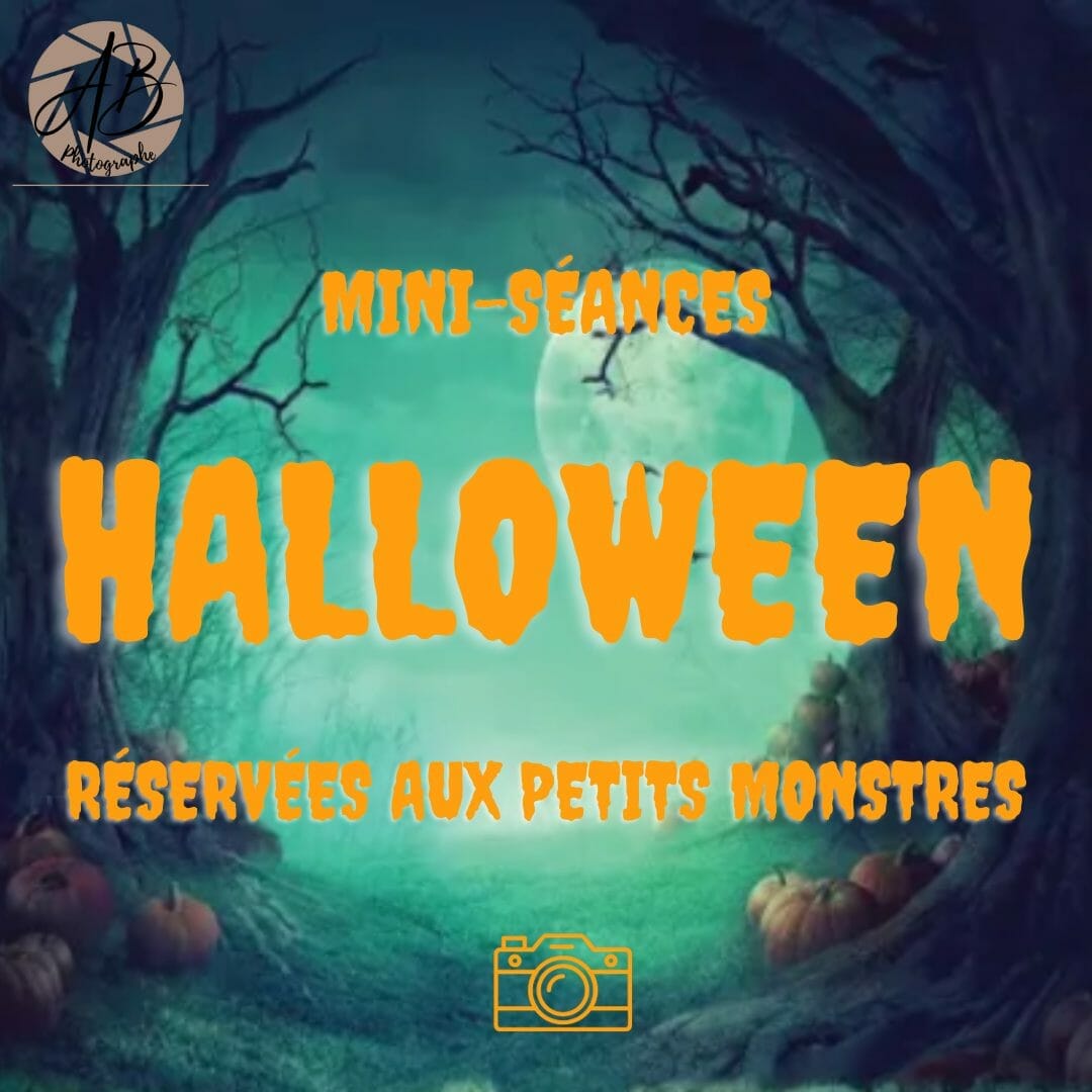 Affiche mini-séance Halloween Studio Aline Photo